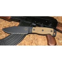 Нож с фиксированным клинком Ontario «RD6 Tan micarta», зубцы купить в Уфе