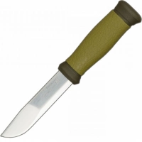 Нож с фиксированным лезвием Morakniv 2000, сталь Sandvik 12C27, рукоять пластик/резина, зеленый купить в Уфе