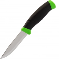 Нож с фиксированным лезвием Morakniv Companion Green, сталь Sandvik 12C27, рукоять пластик/резина, зеленый купить в Уфе