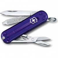 Нож Victorinox Classic SD Colors, Persian Indigo (0.6223.T29G) фиолетовый полупрозрачный, 7 функций 58мм купить в Уфе