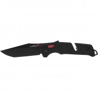 Полуавтоматический складной нож Trident Mk3 Black-Red Tanto, сталь D2, рукоять GRN купить в Уфе