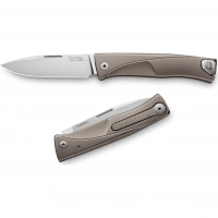 Складной нож LionSteel Thrill, сталь M390, рукоять Bronze titanium купить в Уфе